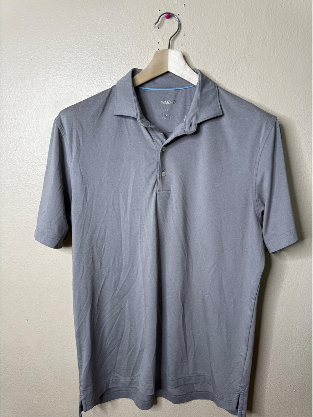Johnie-O Polo Shirt Men's Medium Gray Short Sleeve Golf Performance